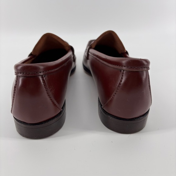Vtg Sebago Penny Loafers Burgundy Leather Handsewn Made in USA Women's 8.5 AA - Picture 4 of 8